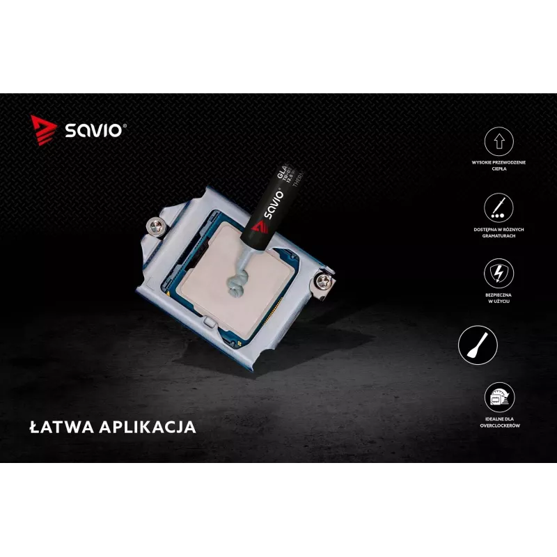 Warmtegeleidingspasta SAVIO TG-03 13,5 W/m·K, 2 g — warmtegeleidingspasta