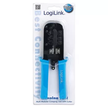 LogiLink WZ0019 multimodulaire krimptang, 8P/6P/4P, zwart/blauw