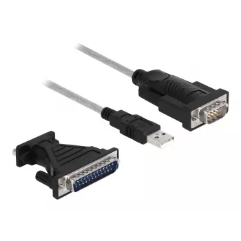 DeLOCK adapter USB 2.0 Type-A naar serieel RS-232 D-Sub 9 + D-Sub 25