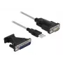 DeLOCK adapter USB 2.0 Type-A naar serieel RS-232 D-Sub 9 + D-Sub 25