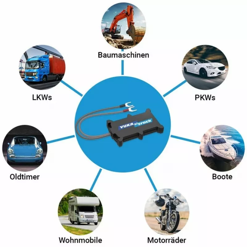 GPS-tracker KSIX Yukatrack easyWire — universele GPS-tracker, zwart, 63 g, 92,5×57,6 mm