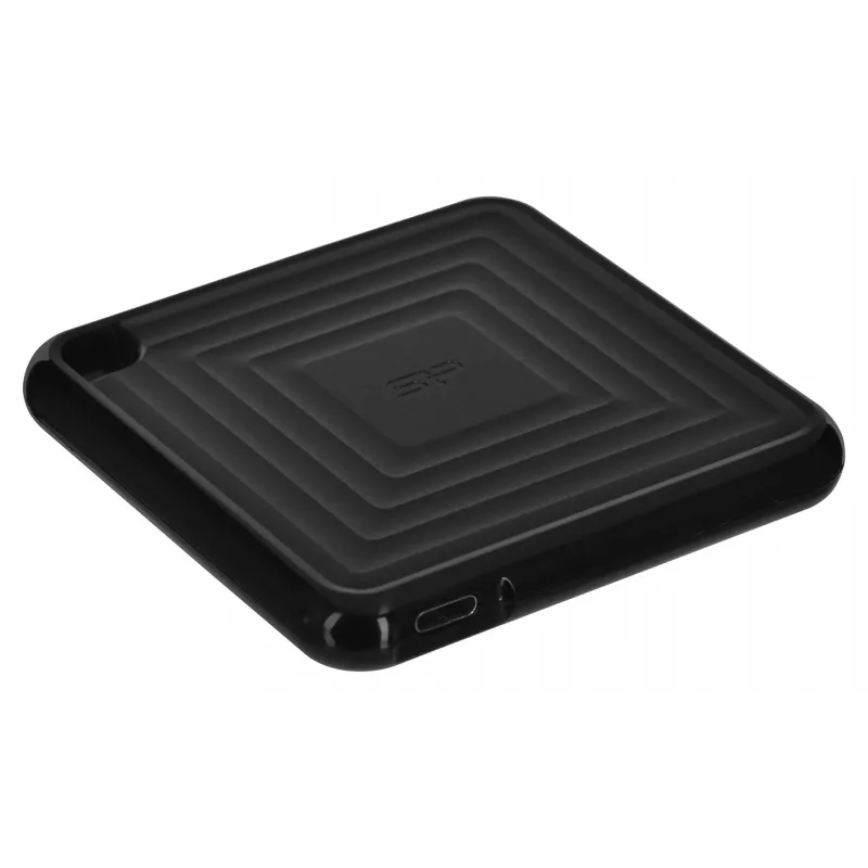 Externe SSD Silicon Power 512 GB draagbaar USB Type-C 3.2 Gen 2 PC60, 540/500 MB/s, 256-bit AES, valbestendig, zwart