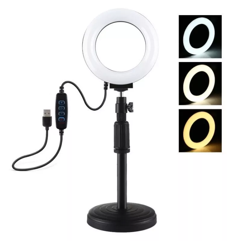 Ring-led-lamp Puluz met verstelbaar statief PU391