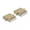 Glasvezeladapter DELOCK LC-bus naar LC-bus, beige, 2-pack
