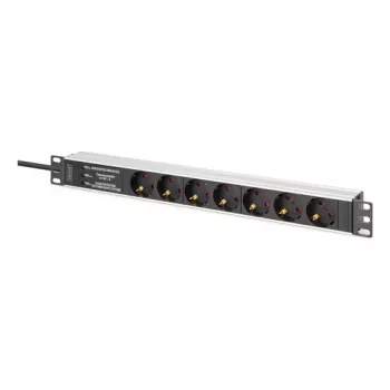 Digitus DN-95441 PDU stekkerdoos 7 AC-uitgangen 1U zwart zilver