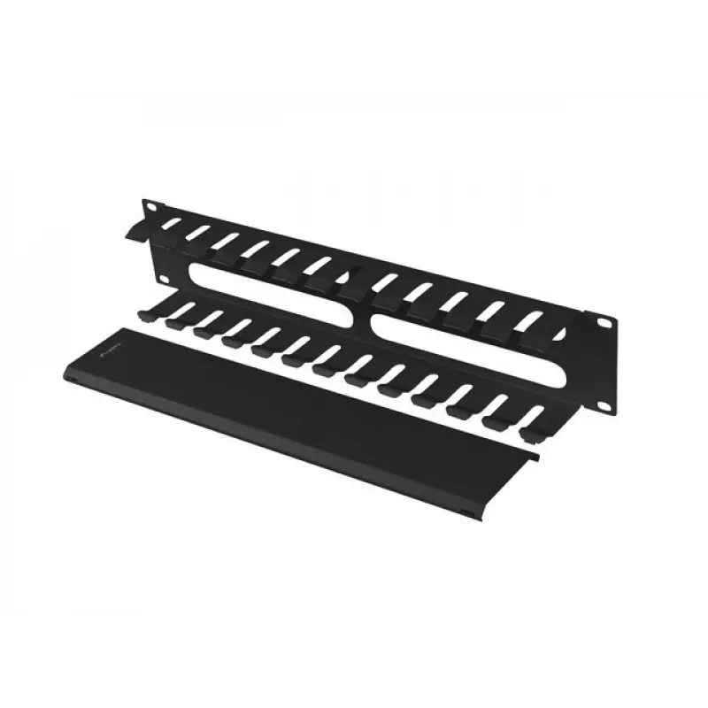 Rack-monteerbare 19 inch 2U kabelorganizer LANBERG AK-1705-B, zwart
