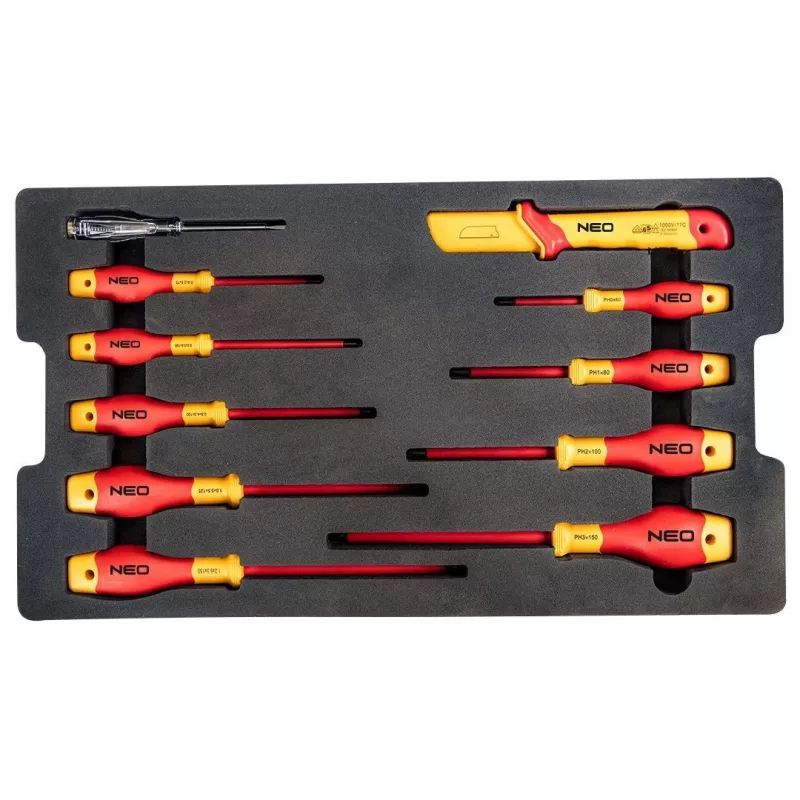 Neo Tools elektriciens-servicebox 52 stuks in robuuste 22er box