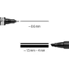 Permanentmarker Staedtler Lumocolor permanent duo 348 B zwart 1 stuk