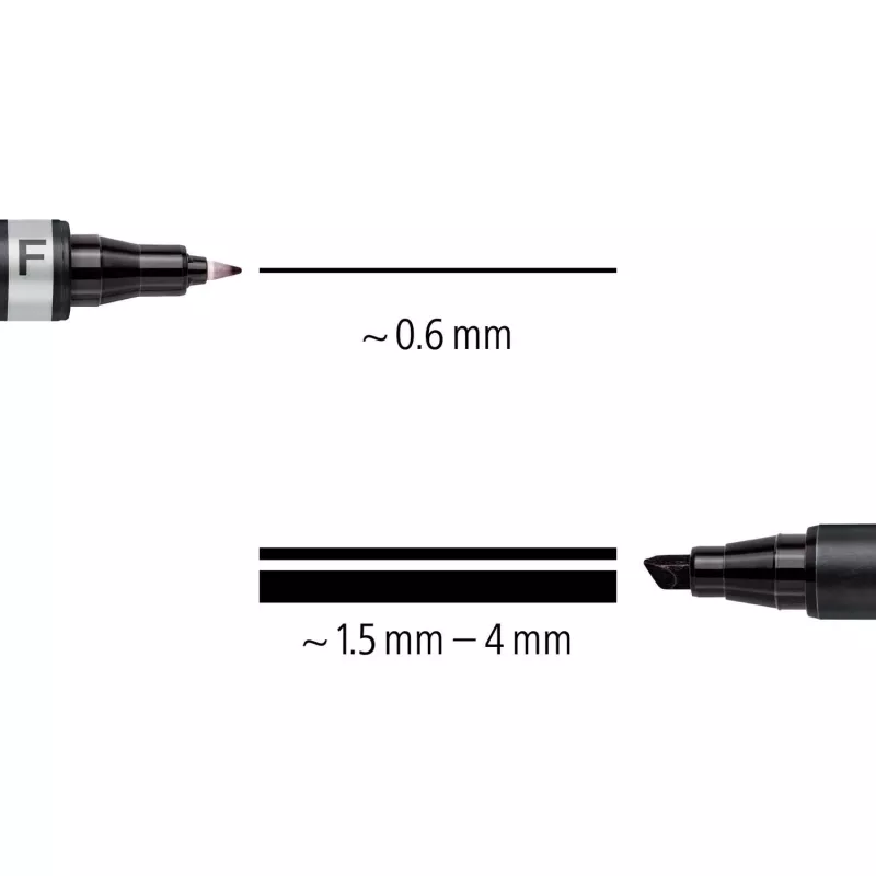 Permanentmarker Staedtler Lumocolor permanent duo 348 B zwart 1 stuk