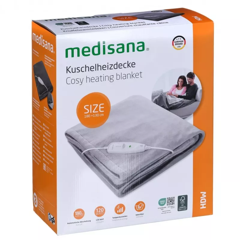 Medisana HDW elektrische verwarmingsdeken, 120 W, grijs