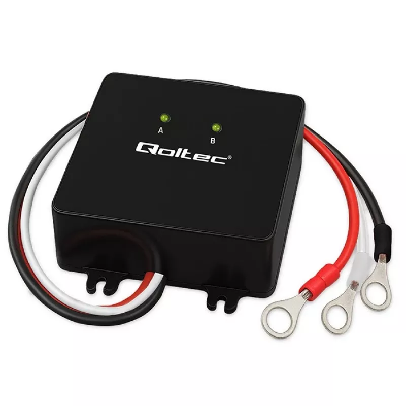 Accu-spanningsvereffenaar QOLTEC 51097 voor 24V (2×12V) accu's, 5A vereffeningsstroom