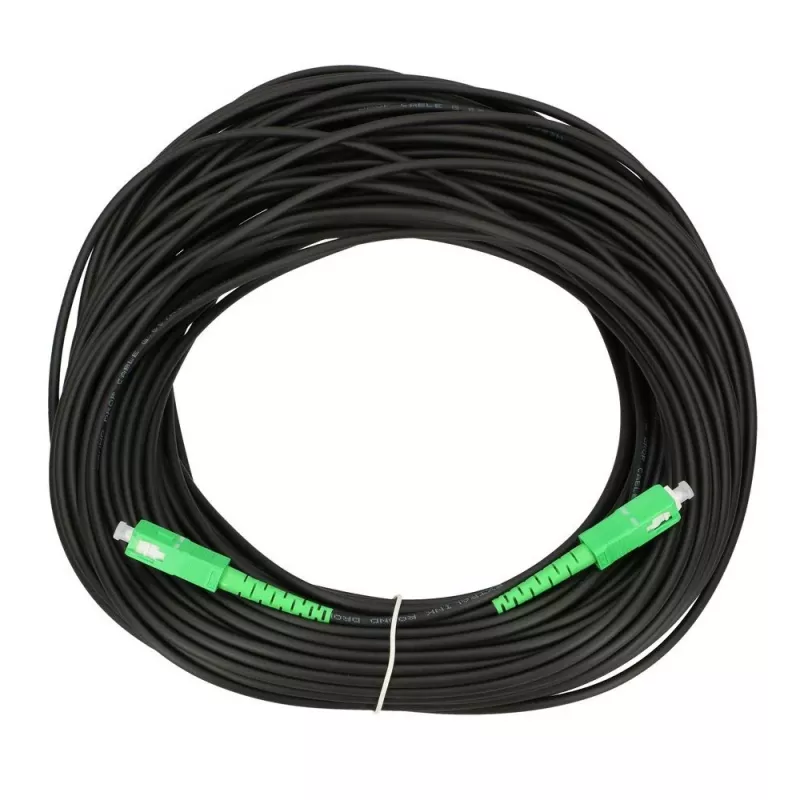 Extralink SC/APC-SC/APC patchkabel, rond, hangend, singlemode, simplex, G.657A2, 15 m