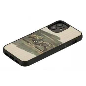 Telefoonhoesje Man and Wood voor iPhone 12 mini — wit stierdesign