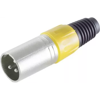 XLR-stekker ShiverPeaks BS55002-S zwart, 3-polige mannelijke audiostekker