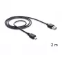 USB-kabel DeLOCK 85554 USB 2.0 2m USB A Mini-USB B zwart