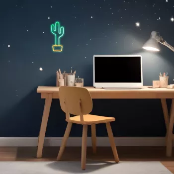 Decoratieve neonlamp MANTA SNL07GNT cactus groen geel, neonbord