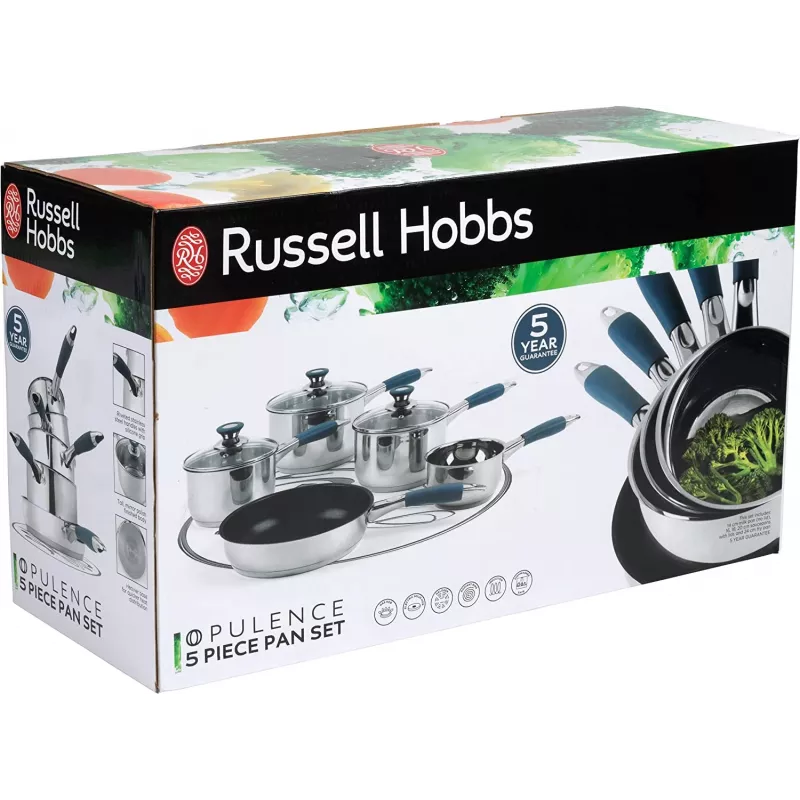 Pannenset Russell Hobbs RH01179EU, 5-delig, blauw
