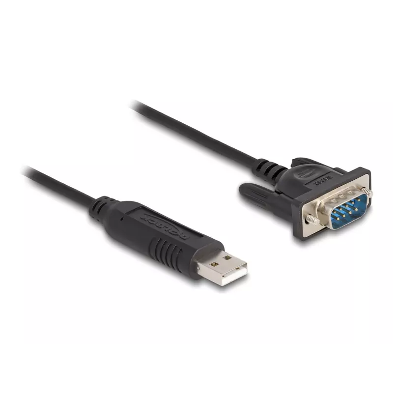DeLOCK USB 2.0 naar serieel RS-232 adapter 50 cm FTDI zwart