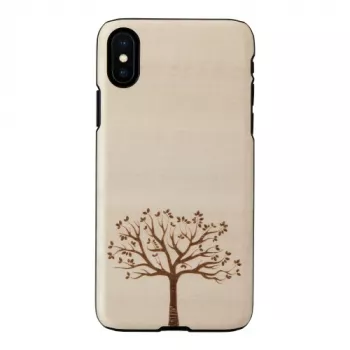 Smartphonehoesje Man and Wood voor iPhone X/XS, appelboomhout, zwart
