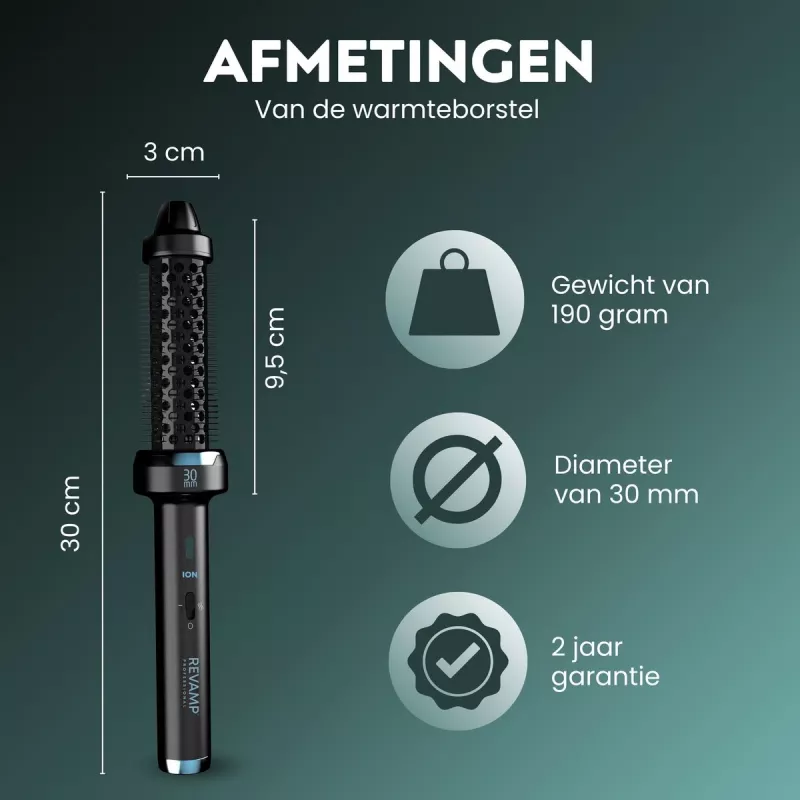 Hot Brush Revamp BR-1300A-EU Ceramic Ionic 30mm – verwarmde stylingborstel voor het haar