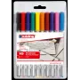 Fineliner-set Edding 4-89-10 — 0,3 mm punt, gesorteerde kleuren, 10 stuks