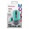 Defender Feam MM-296 52294 draadloze muis, stille klik, optisch, 1600 DPI, USB, mint