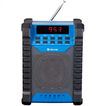 Denver WRB-60 FM-transmitter Bluetooth blauw, grijs
