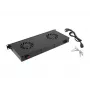 Fanpaneel LANBERG AK-1502-B, 1U rack, 2 ventilatoren, 230V, 38W, 483×44.5×192 mm, zwart