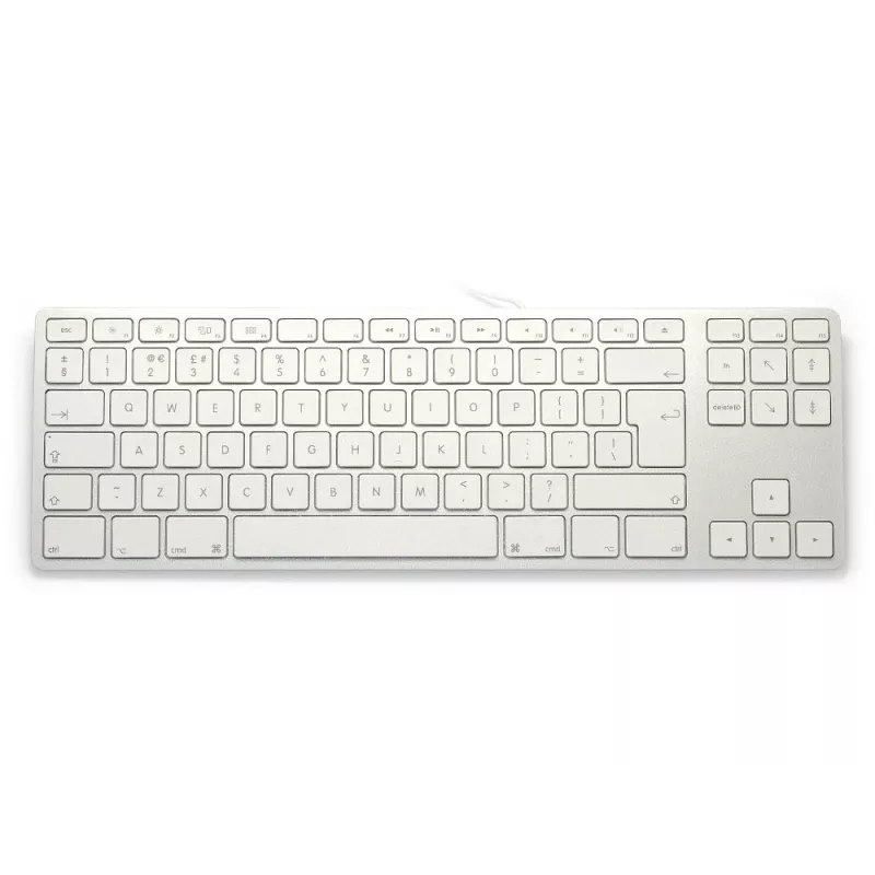 Aluminium toetsenbord Mac tenkeyless zilver