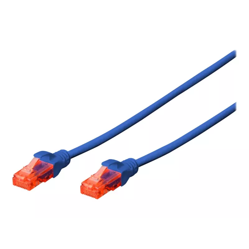 Netwerkkabel Digitus CAT 6 U/UTP RJ-45 Cat6 0,25 m blauw