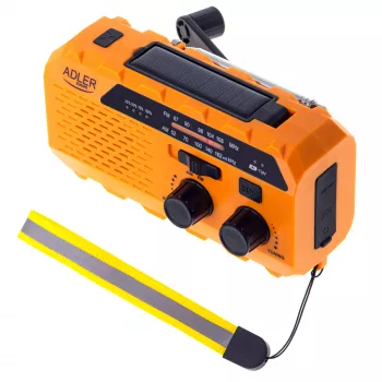 Draagbare radio Adler AD 1197 met zaklamp en alarmfunctie