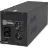 Qoltec Monolith 53775 Line-Interactive UPS, 1200 VA (1,2 kVA) / 720 W, AVR, 4 AC-stopcontacten, zwart