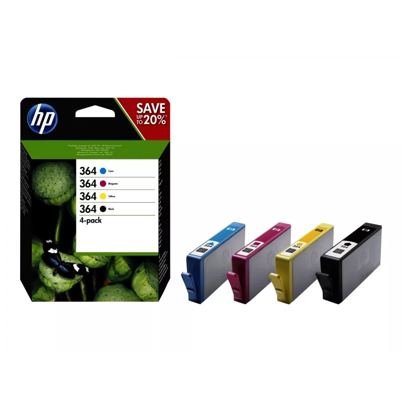 HP 364 4-pack zwart/cyaan/magenta/geel originele inktcartridges