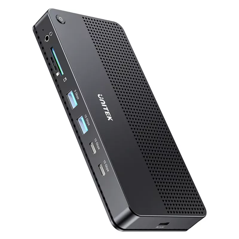Dockingstation UNITEK D1104A01 USB4 bekabeld 100 W Power Delivery