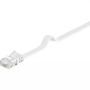 Wentronic Goobay CAT 5e platte patchkabel, U/UTP, wit, 5 m - CCA koper-mix (93361)