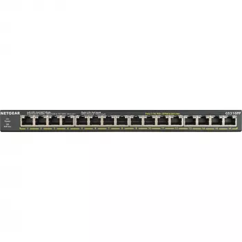 NETGEAR GS316P unmanaged Gigabit Ethernet (10/100/1000) Power over Ethernet (PoE) zwart