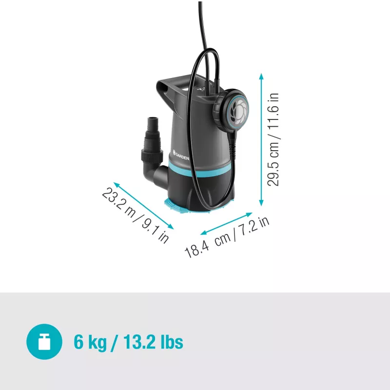 Dompelpomp GARDENA 09018-47 — 550 W motor voor waterafvoer en -omleiding