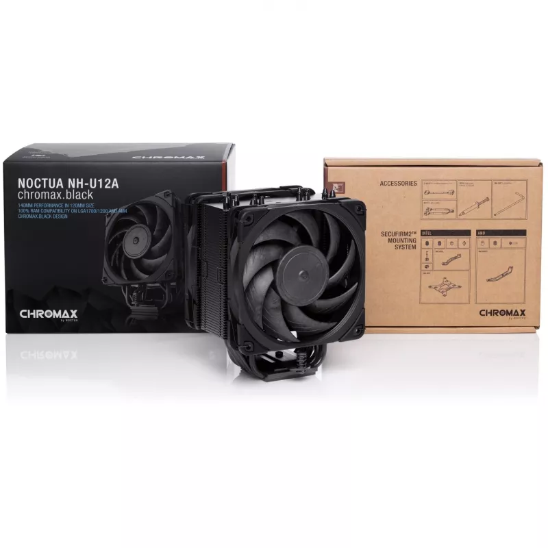 Noctua NH-U12A CHROMAX.Zwart CPU-koeler