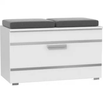 Gesloten schoenenkast-opzet e shop OPAL SZAFKA BIEL — wit, spaanplaat, B850×H450 mm, 16 mm frame