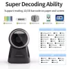 Qoltec tafel-barcodescanner voor 1D- en 2D-codes, QR-scanner, zwart