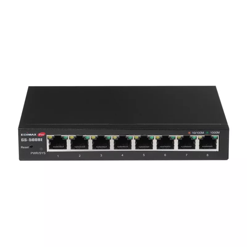 Edimax GS-5008E netwerkswitch Managed Gigabit Ethernet (10/100/1000) Zwart