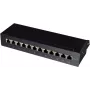 Logilink patchpaneel desktop/wand Cat.6A STP 12 poorten, zwart (NP0019B)
