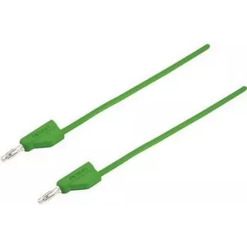 VOLTCRAFT Testkabel [stekker 4 mm - stekker 4 mm] 1,5 m groen MSB-300 (MSB-300-1.5-GR)