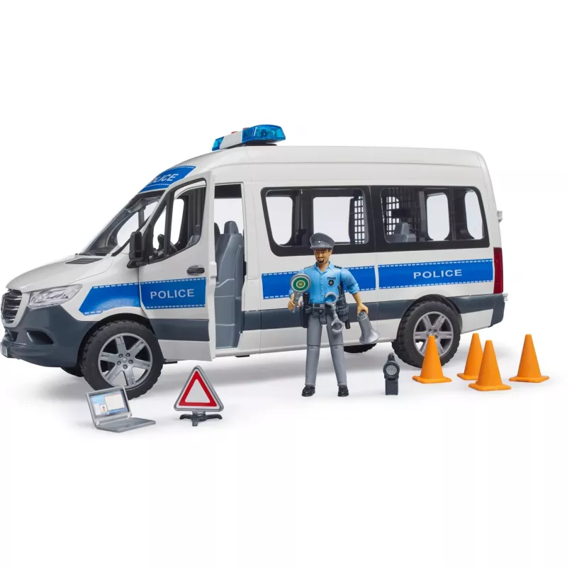 Mercedes-Benz politie Sprinter set met figuur en licht-/geluidmodule