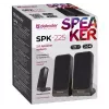 DEFENDER SPK-225 bekabelde 2.0-luidsprekers, 4 W RMS, USB/DC 5 V, 3,5 mm, zwart