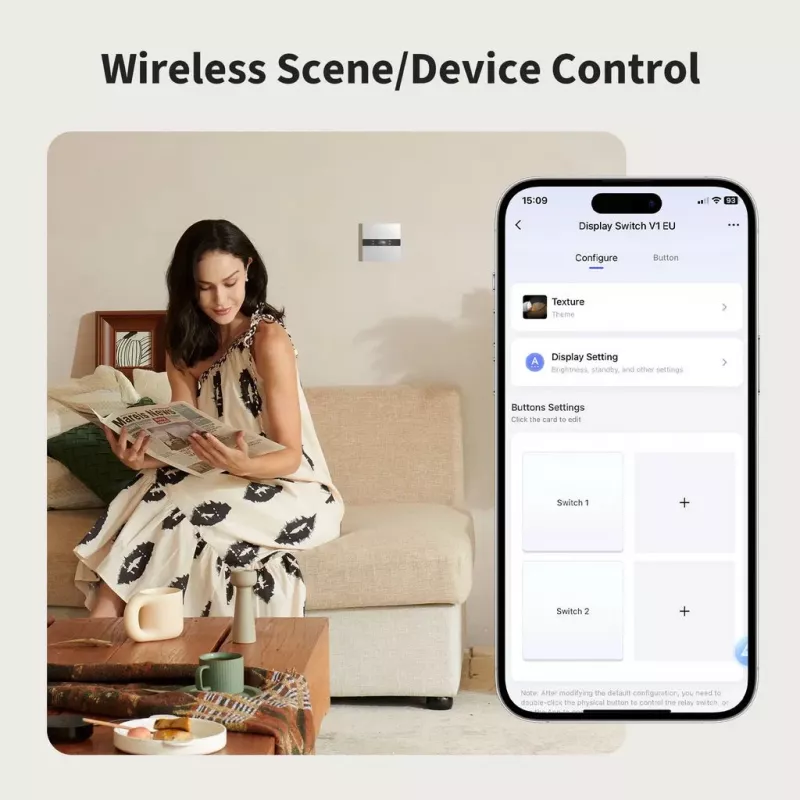 AQARA Display Switch V1 (WS-K02D) - Zigbee-schakelaar met display