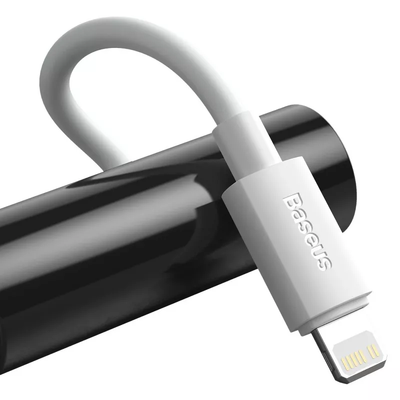 Baseus Simple Wisdom datakabelkit USB-C naar Lightning PD 20W (2 stuks/set) 1,5m wit
