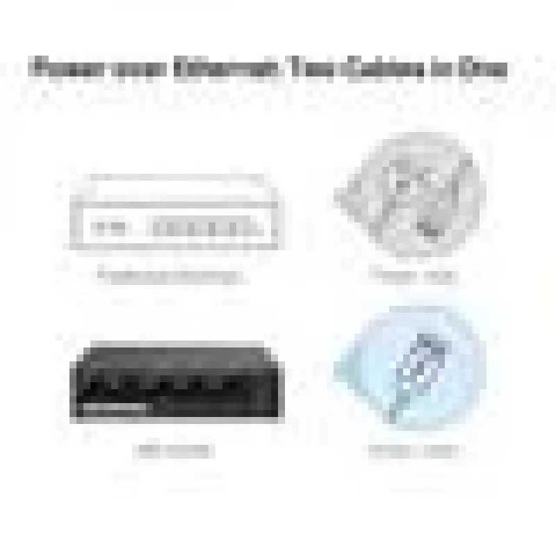 Mercusys 5-poorts Gigabit desktop switch met 4-poorts PoE+