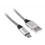 USB-kabel Tracer TRAKBK46928 1m USB A micro-USB B zwart zilver