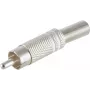 RCA (cinch) stekker ShiverPeaks 52000-W — metalen behuizing, 6 mm, wit